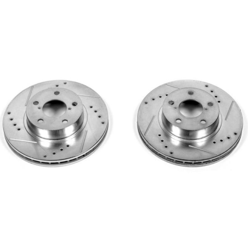 Power Stop 93-01 Subaru Impreza Front Evolution Drilled & Slotted Rotors – Pair | JBR358XPR