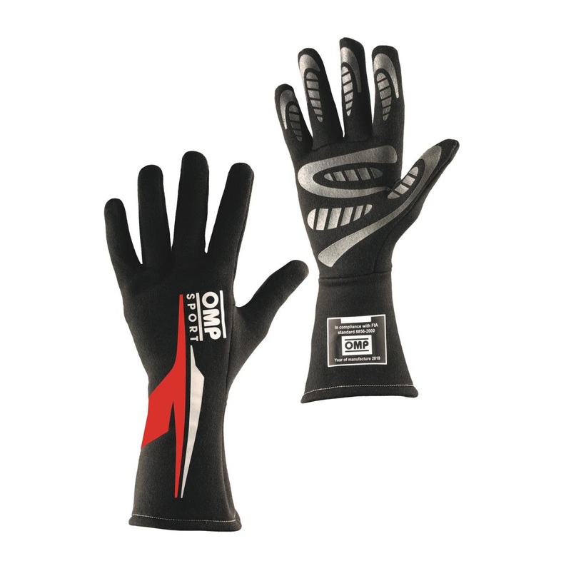 OMP OS60 Gloves (FIA/SFI) –  Black/White | Size XL