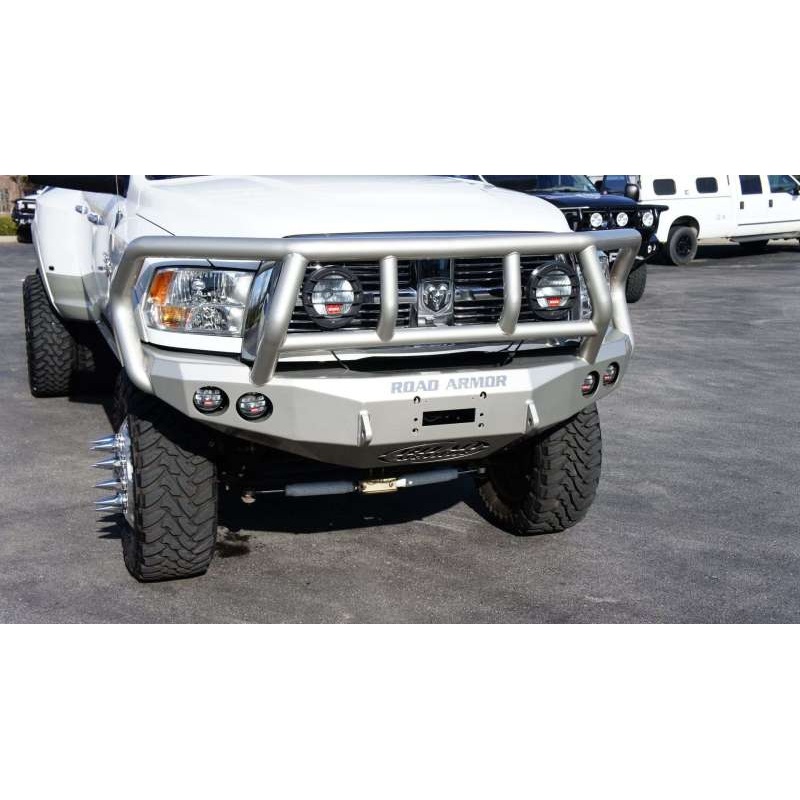 Road Armor 10-18 Ram 2500 Stealth Front Winch Bumper w/Titan II Guard – Raw