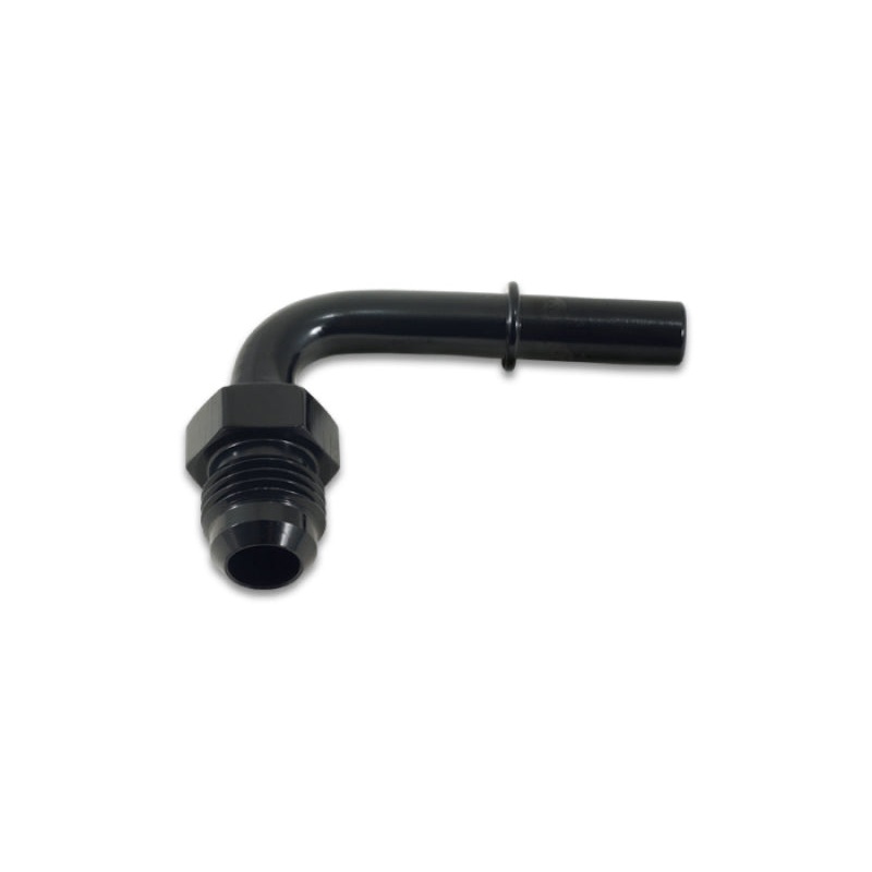 Vibrant 90 Degree Aluminum AN to Male Quick Connect Fitting -8AN – 0.375in Barb Size