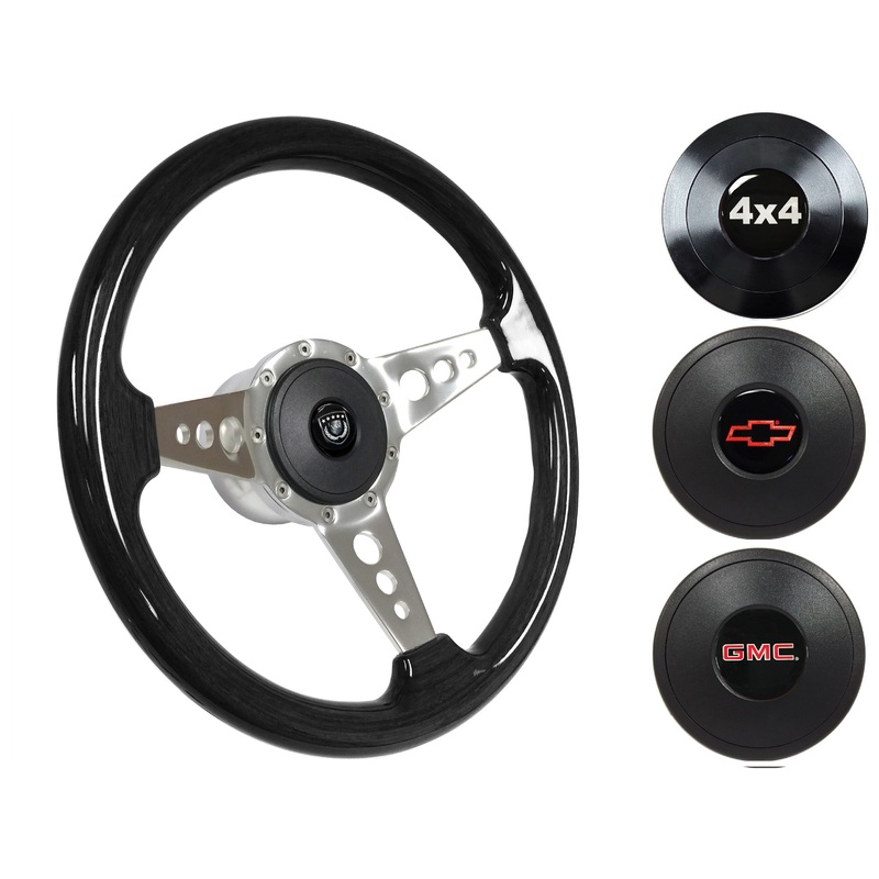 1960-73 Chevy Truck, GMC Steering Wheel Kit | Black Ash Wood | ST3075