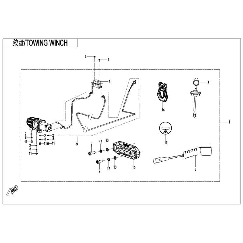 Winch Wire Harness (Replaces 5Syv-150760-7101) by CF Moto