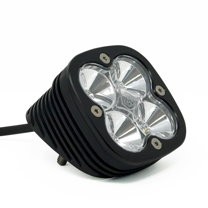 Baja Designs Squadron Sport Flush Mount LED Light Pod Angled Lens Work/Scene Pattern – Black/Clear
