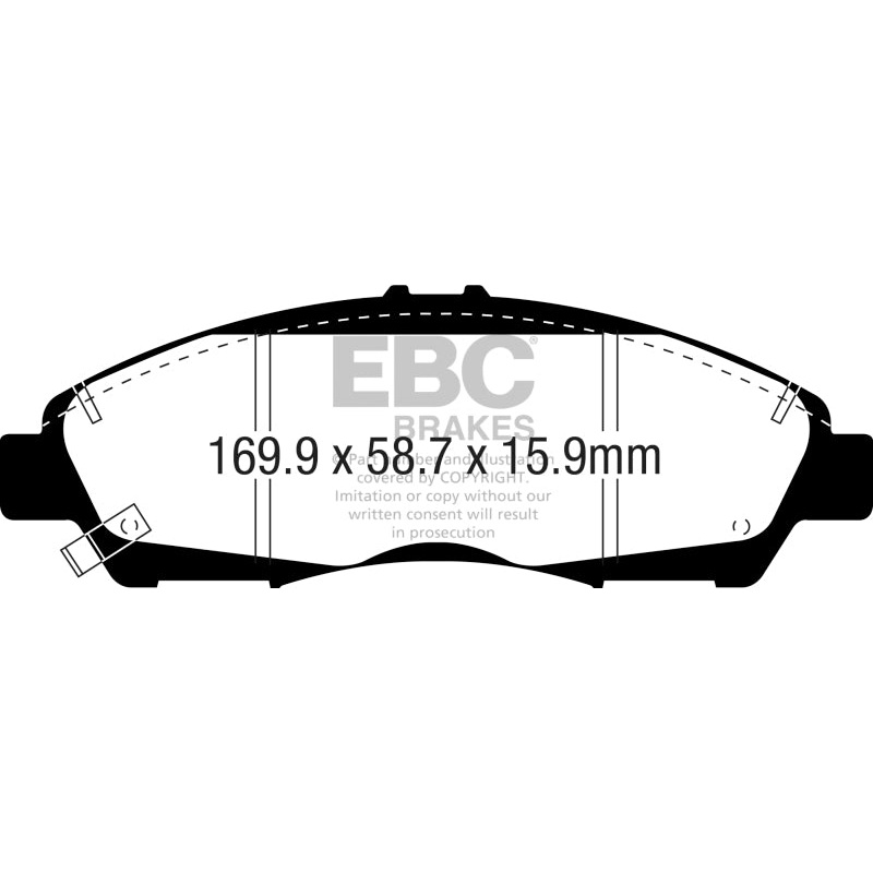 EBC 2017+ GMC Acadia (2nd Gen) 2.5L Yellowstuff Front Brake Pads