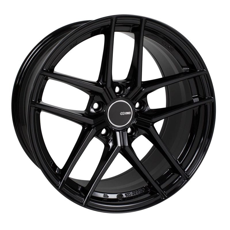 Enkei TY5 18×8 5×112 45mm Offset 72.6mm Bore Black Wheel