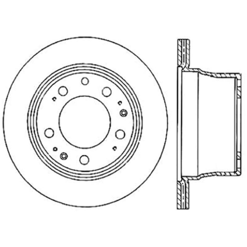 StopTech 90-94 Porsche 911 Carrera 2 (Exc Turbo/Turbo Look/2S Drilled Right Rear Rotor