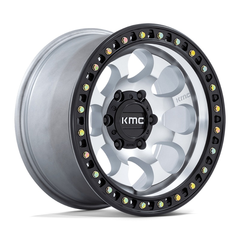 KMC Wheels KM550 Riot SBL 18″ 6×139.7 Machined With Satin Black Lip
