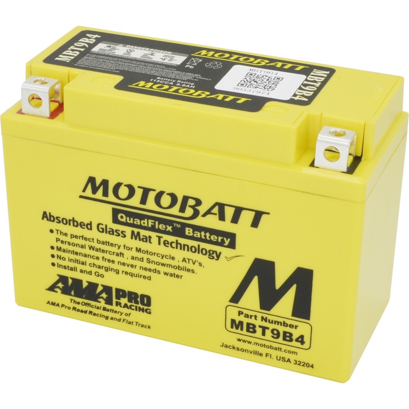 Mbt9B4 Sealed Factory Activated AGM Battery by MotoBatt
