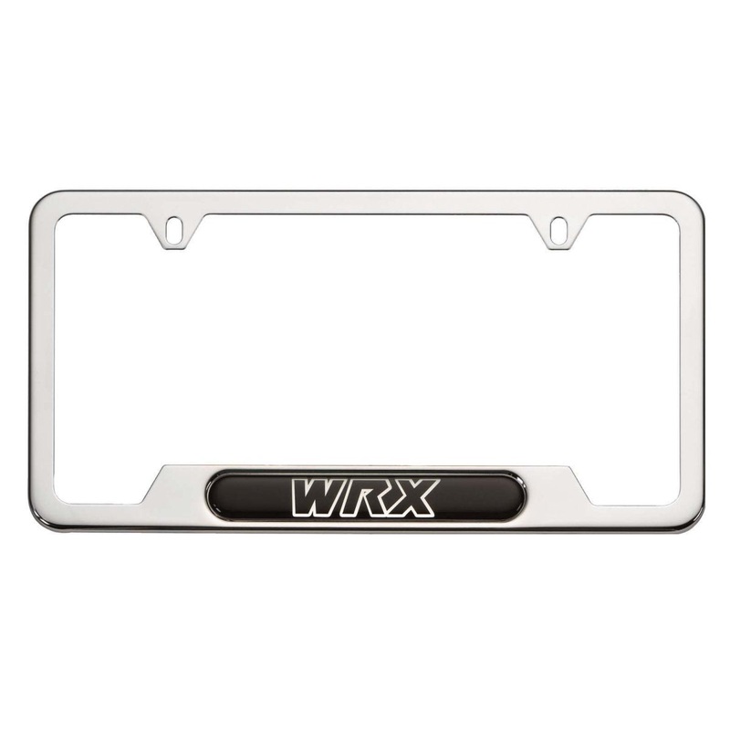 Subaru OEM License Plate Frame Stainless Steel Polished w/ WRX Logo | SOA342L122
