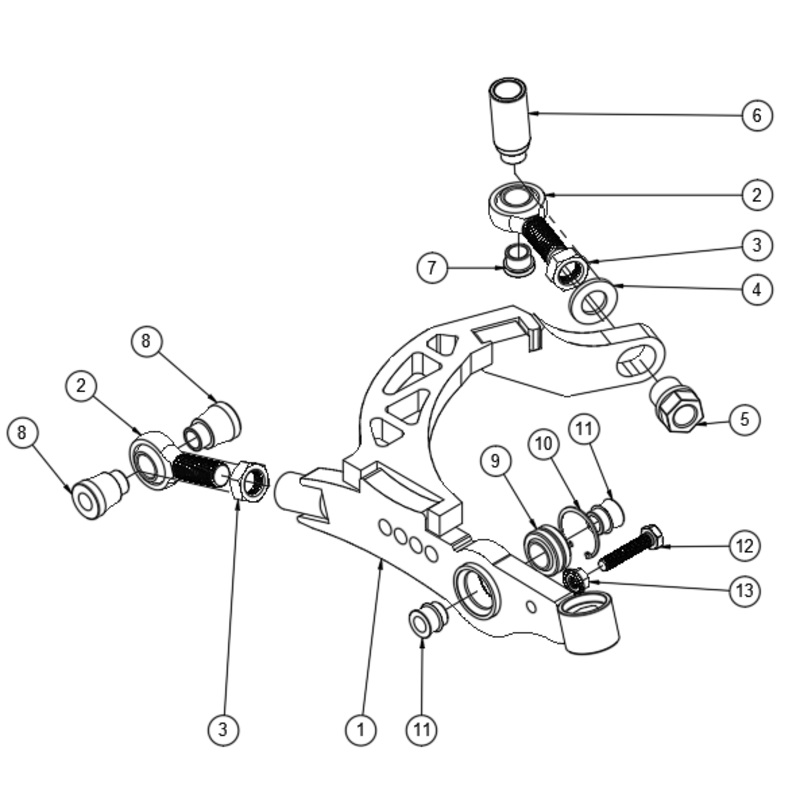 FDF Raceshop – V2 Nissan 350Z Lower Control Arm Assembly Spare Parts