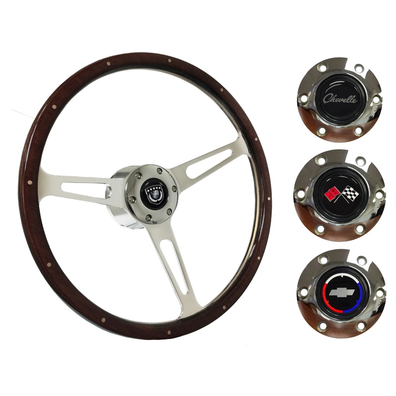 1967-68 Chevelle Steering Wheel Kit | Deluxe Espresso Wood | ST3553A
