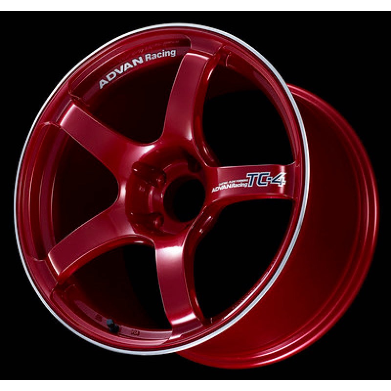 Advan TC4 16×7.0 +42 4-100 Racing Candy Red & Ring Wheel