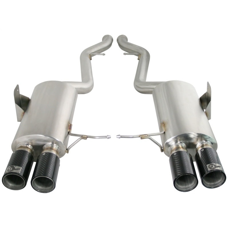 aFe MACHForce XP Exhaust Cat-Back 2.5in Dia Carbon Fiber Tips SS-304 07-13 BMW M3 (E92/93) V8 4.0L