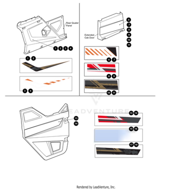 Door Decal Left (White) (For Havoc Models Only) by Arctic Cat