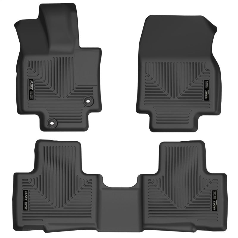 Husky Liners 20-21 Highlander All / 21 Highlander XSE Weatherbeater Front & 2nd Seat Liners – Black