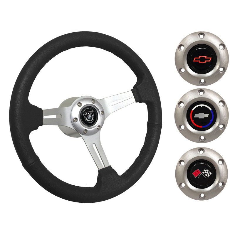 1969-75 Corvette Steering Wheel Kit | Black Leather | ST3014BLK