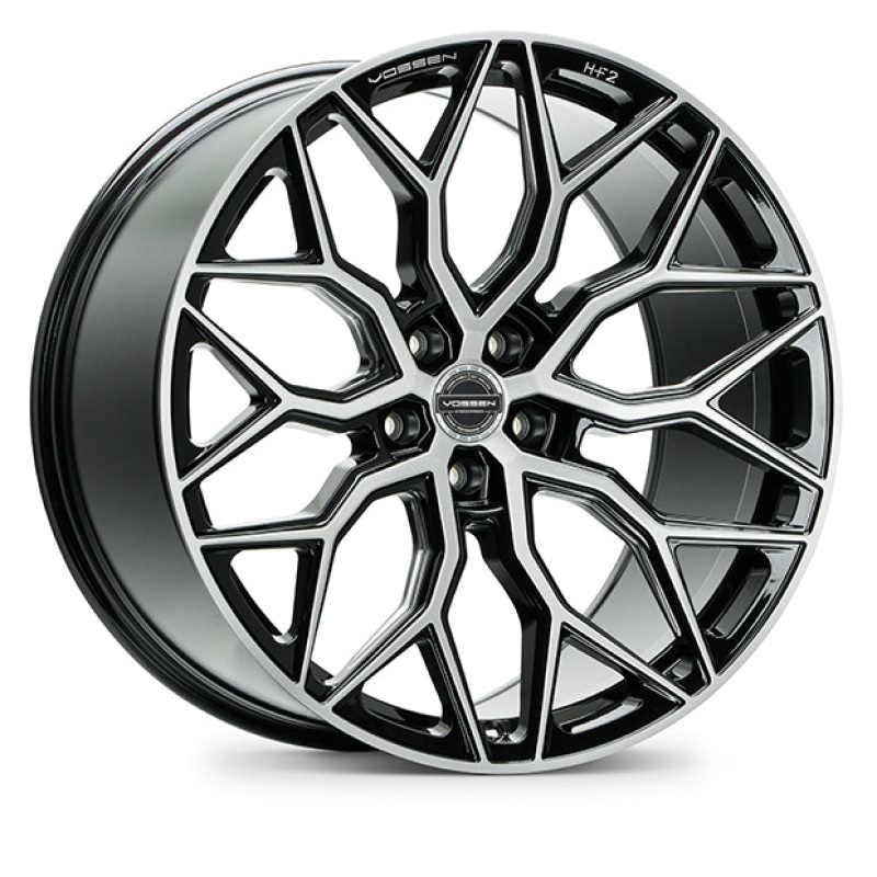 Vossen HF-2 20×10 / 5×114.3 / ET45 / Deep Face / 73.1 – Brushed Gloss Black Wheel