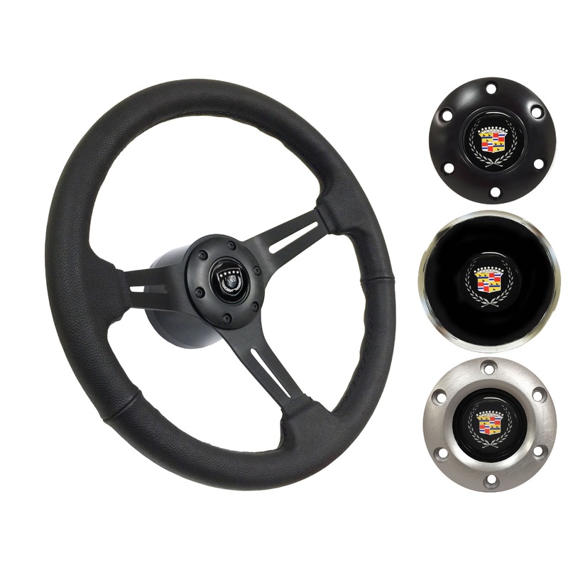 1969-89 Cadillac Steering Wheel Kit | Black Leather | ST3060BLK