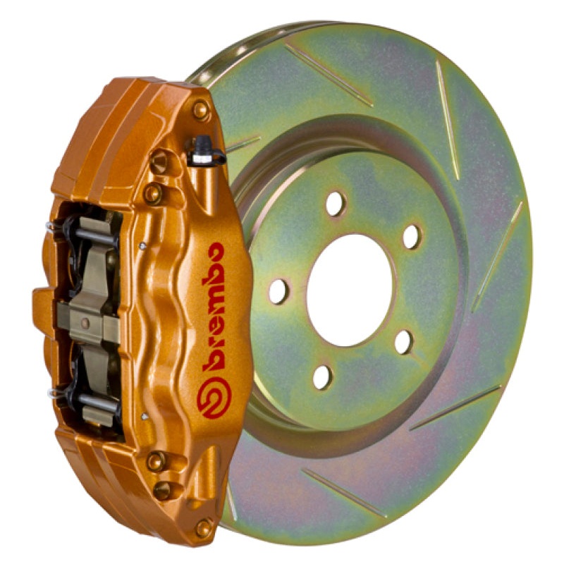 Brembo 15-21 WRX (VA) Front GT BBK 4 Piston Cast 2pc 326 x30 1pc Rotor Slotted Type-1 – Gold