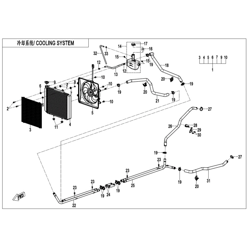 Water Pipe Bracket by CF Moto