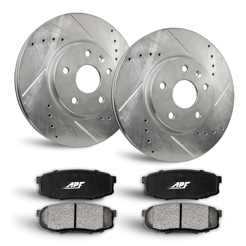 APF Front Brake Kit Rotors and Pads for Nissan Maxima 1999-2001