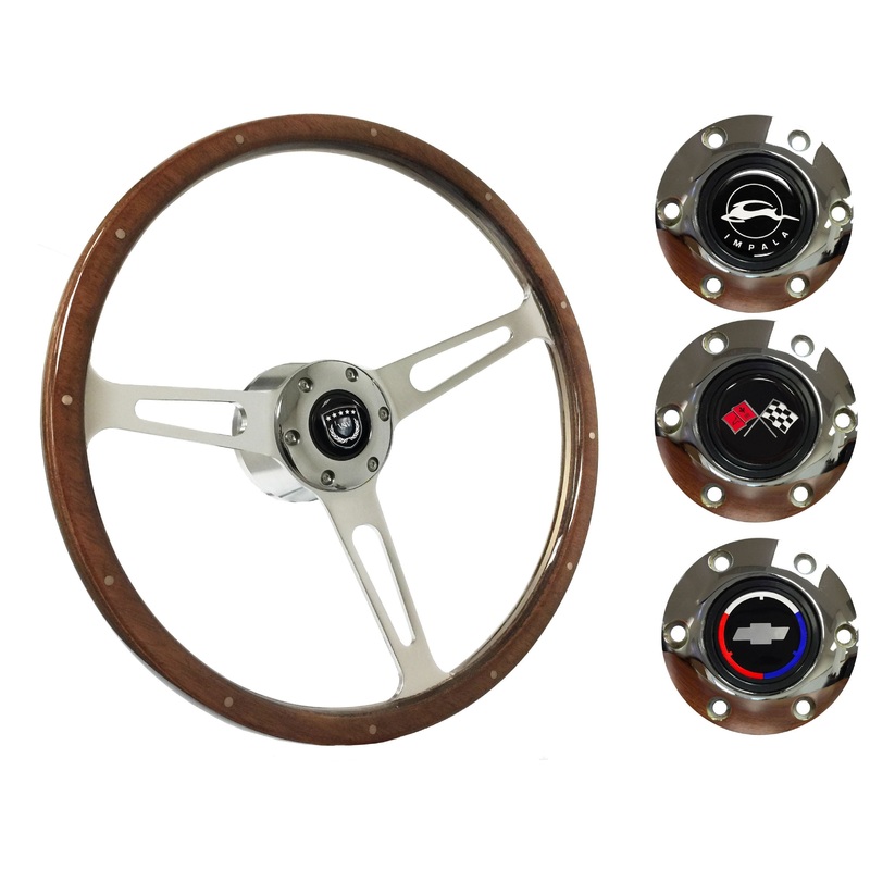 1955-68 Impala Steering Wheel Kit | Deluxe Walnut Wood | ST3553