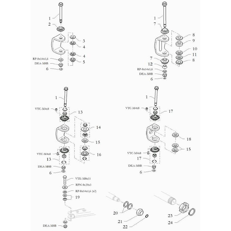 6. 40.0217.00 Birel Circlip for Kingpin Bolt