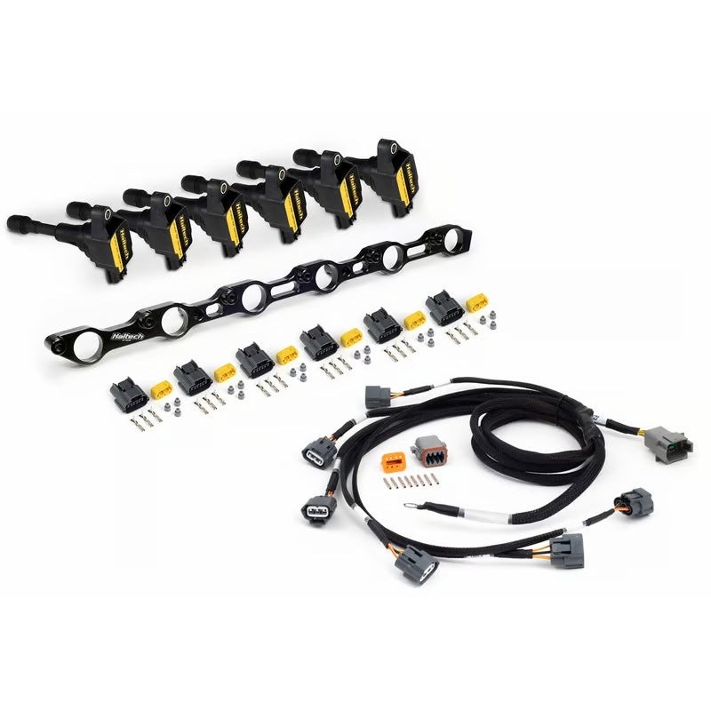 Haltech Toyota JZ R35 Coil Conversion Kit w/Bracket Coils Connectors & Harness (1JZ/1JZ VVT/2JZ)