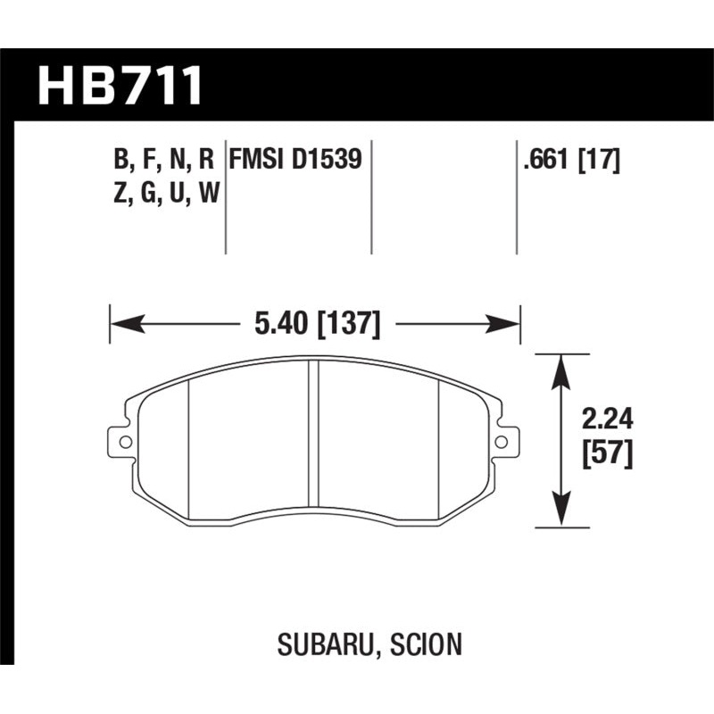 Hawk 13-14 Scion FR-S / 13-14 Subaru BRZ Base 2dr Coupe HPS 5.0 Front Brake Pads