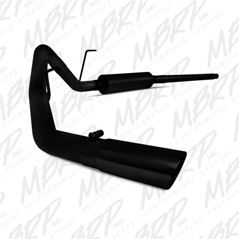 MBRP 2004-2008 Ford F-150 EC/CC-SB 3in Cat-Back Single Side AL – Black