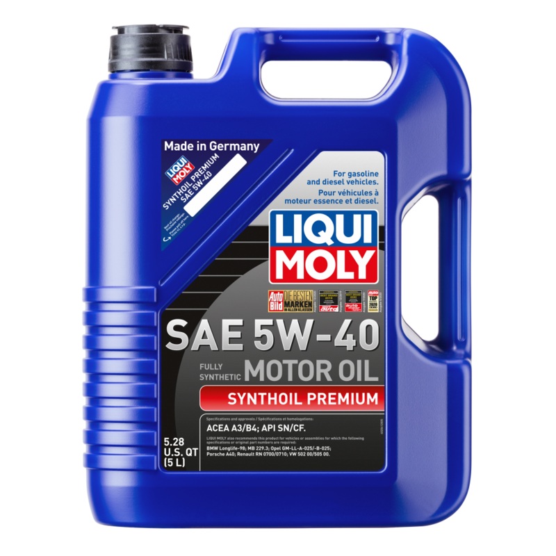 LIQUI MOLY 5L Synthoil Premium Motor Oil SAE 5W-40