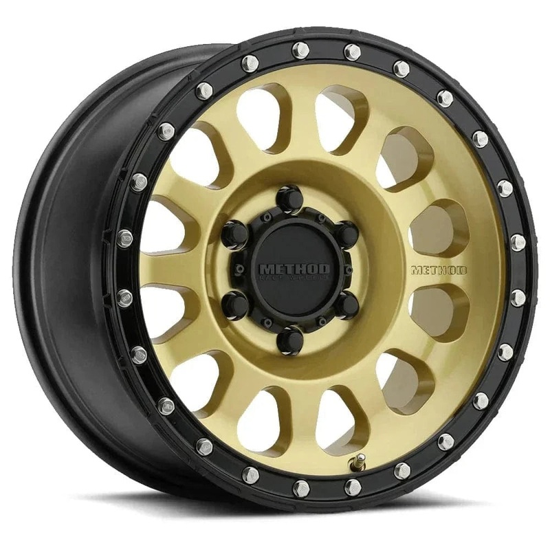 Method Race Wheels MR315 20″ 8×165.1 Gold w/ Black Lip
