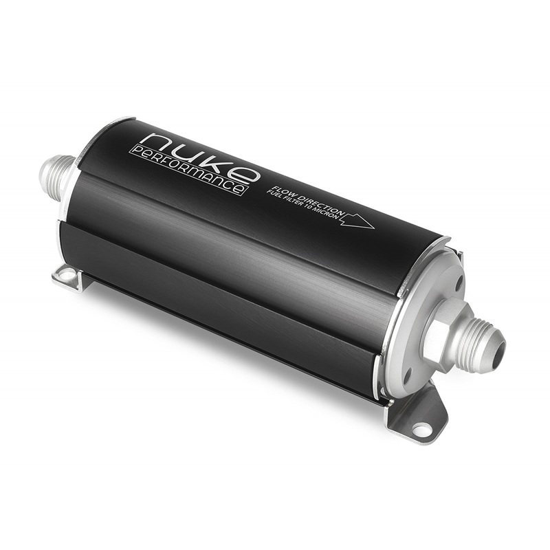 Nuke Performance 10 micron fuel filter AN8 Fittings
