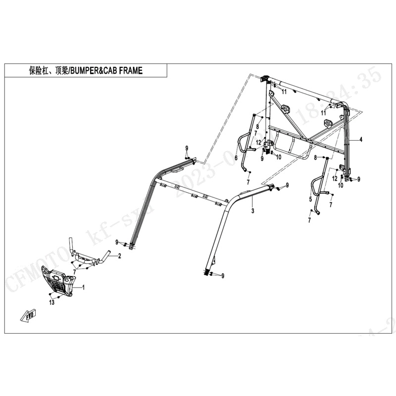 Rear Cab (Replaces 5Asv-230200-5000-0Bp00) by CF Moto