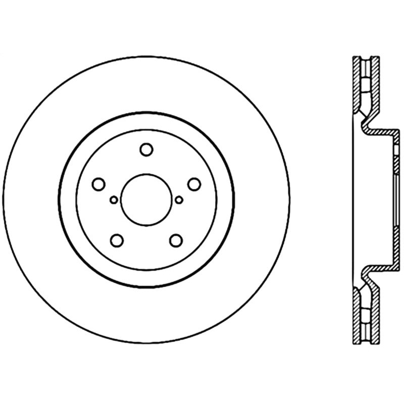 StopTech 05-17 Subaru WRX Cryo Drilled Sport Left Front Rotor