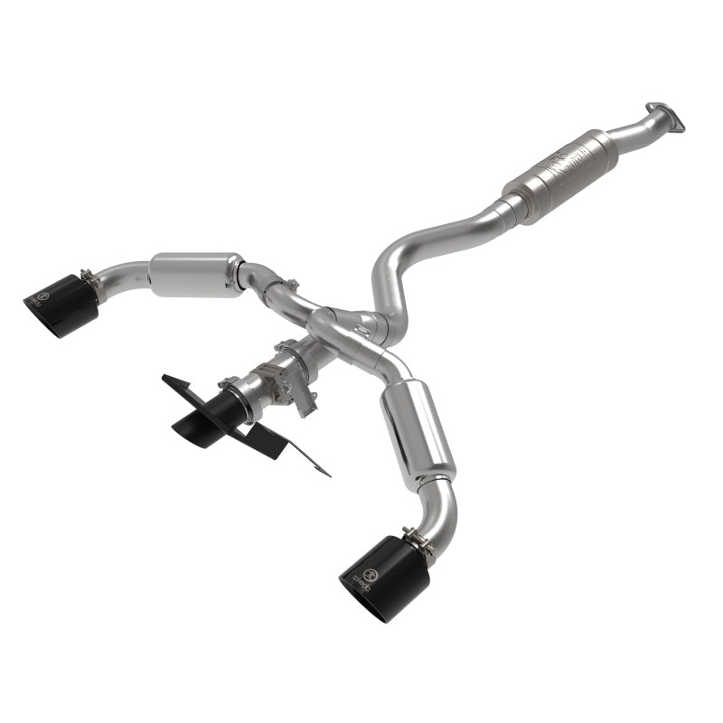 aFe 23-24 Toyota GR Corolla L3 1.6L | t Gemini XV 3in to 2-1/2in Cat Back Exhaust w/ Black Tips