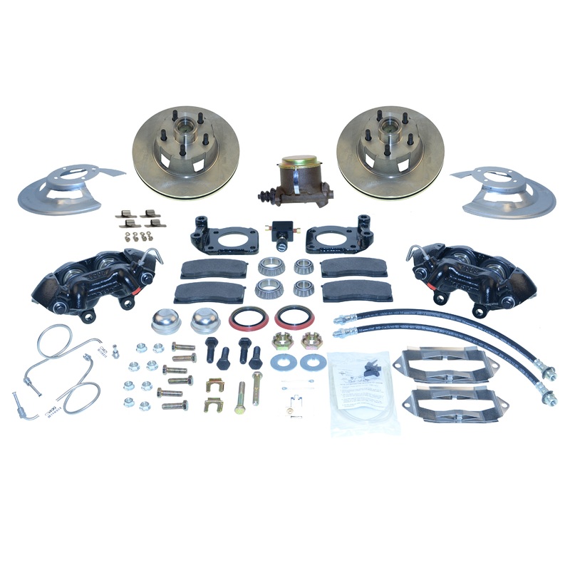 American Made Kelsey Hayes 4-Piston Front Drum to Disc Brake Conversion Kit W/Rotors. A120