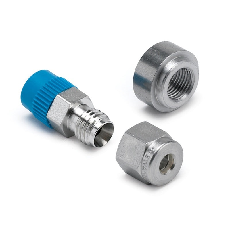 Autometer 3/16in Compression – 1/8in NPT Connector Fitting and Mating 1/8in NPT Weld Fitting