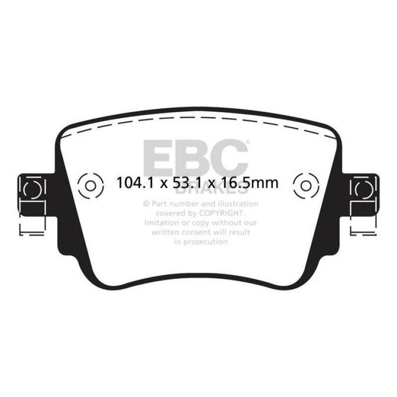 EBC 15+ Volkswagen GTi 2.0 Turbo Redstuff Rear Brake Pads