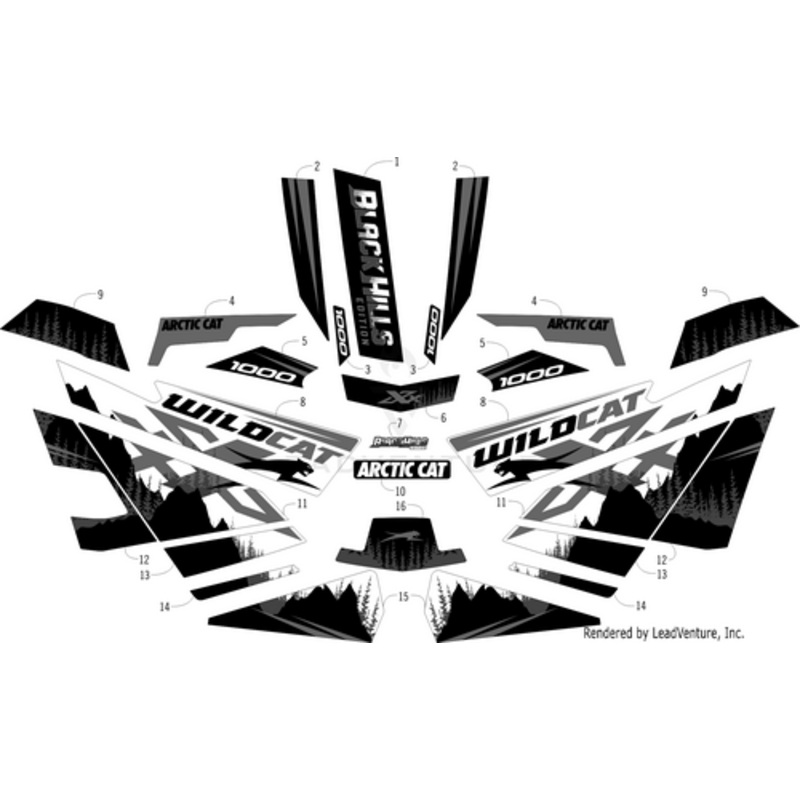 Hood Decal – Center – Mid Size Size Size – Right – 1000 by Arctic Cat
