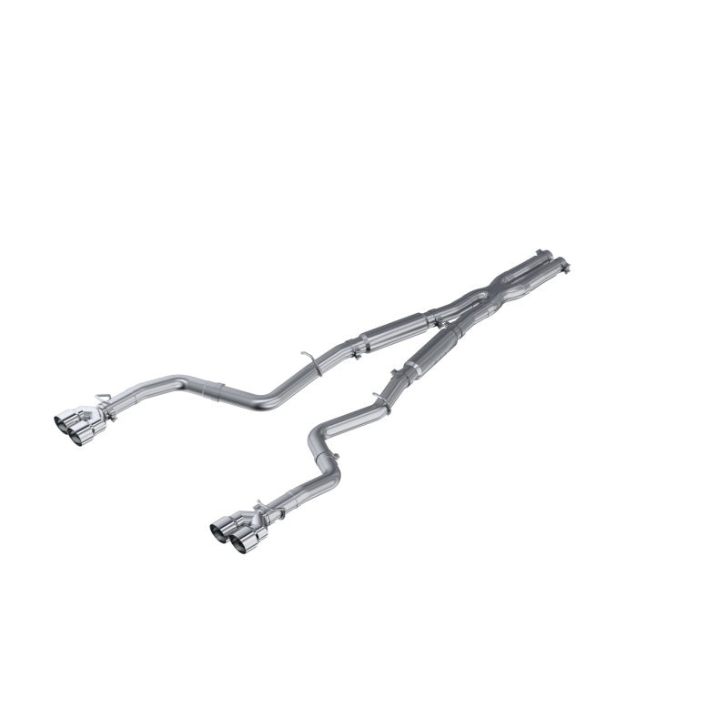MBRP 15-16 Dodge Challenger RT 5.7L Aluminized Steel 3in Dual Rear Cat-back Quad Tips – Street