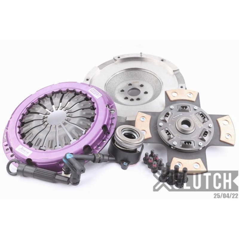 XClutch Clutch Kit Inc Chromoly Flywheel + HRB; Stage 2 Sprung Ceramic Clutch Disc