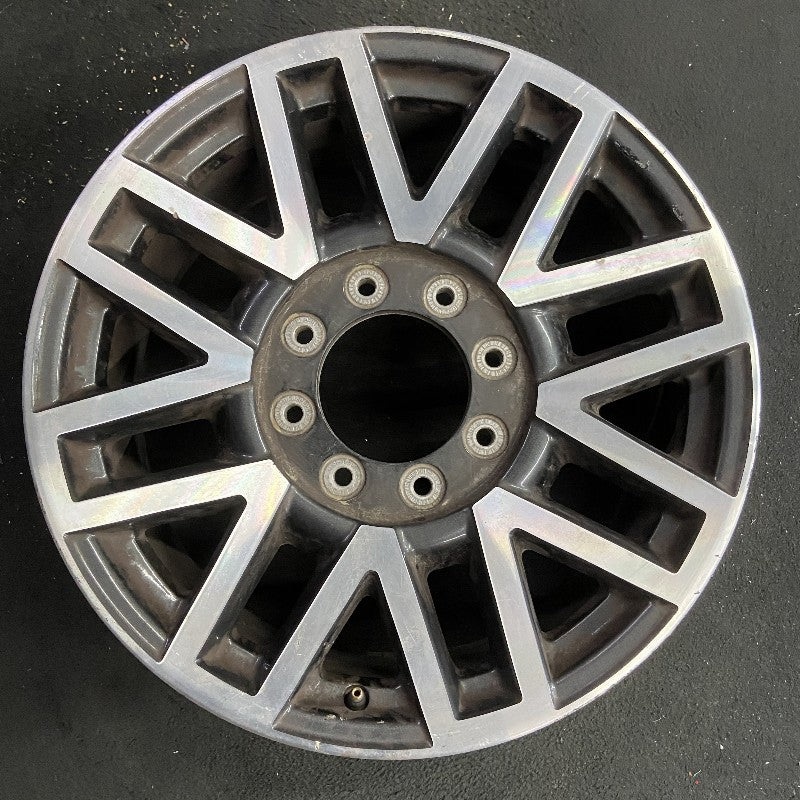 20″ FORD F250SD PICKUP 17 20×8 aluminum TPMS 16 spoke 8 split spoke machined face dark gray pockets Original OEM Wheel Rim