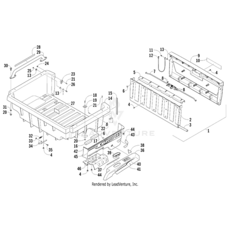 Cargo Box Rail – Left by Arctic Cat