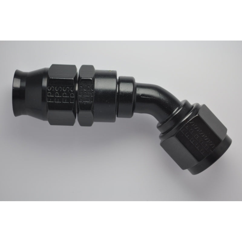 Fragola -6AN Real Street x 45 Degree Hose End Black For PTFE Hose