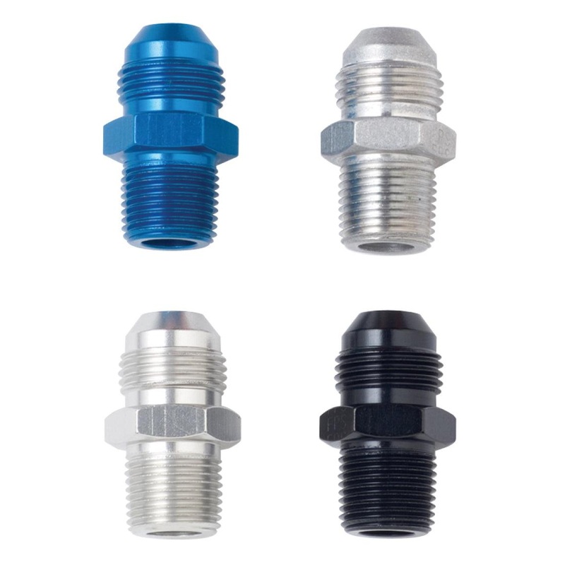 Fragola -8AN x 1/2 NPT Straight Adapter – Black