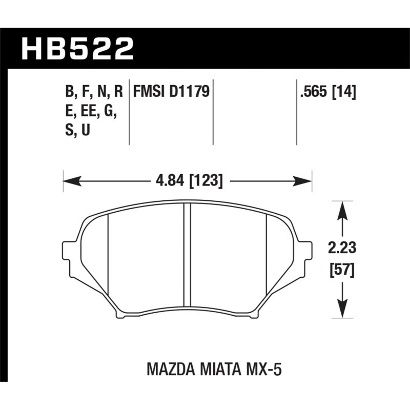 Hawk HP 06-10 Mazda Miata Mx-5 HP+ Street Front Brake Pads