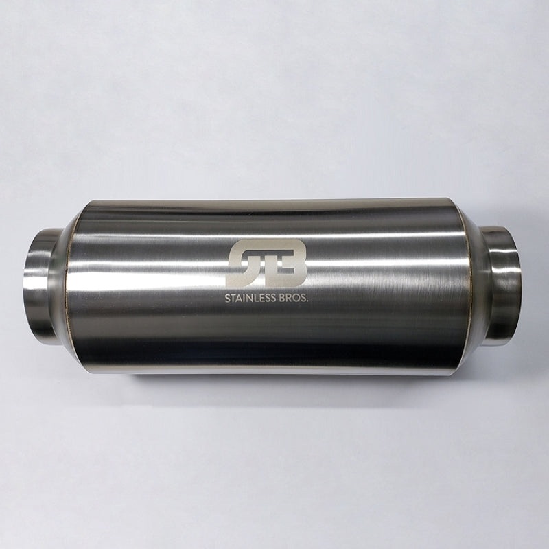 Stainless Bros 3.0in x 12.0in OAL Lightweight Muffler – Polished