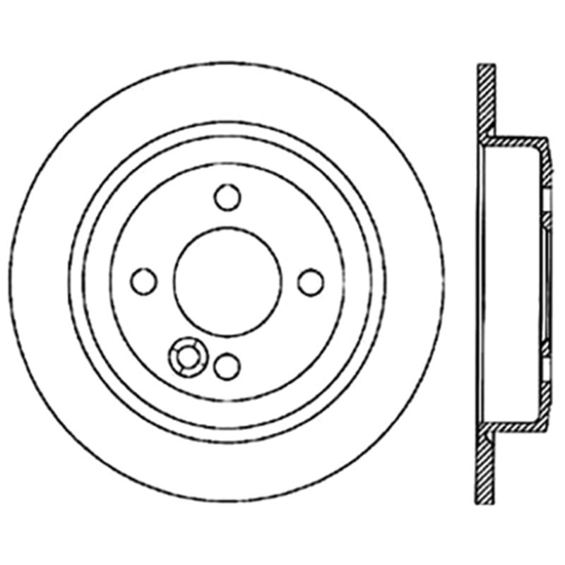 StopTech 02-06 Mini Cooper/Cooper S Slotted & Drilled Left Rear Rotor