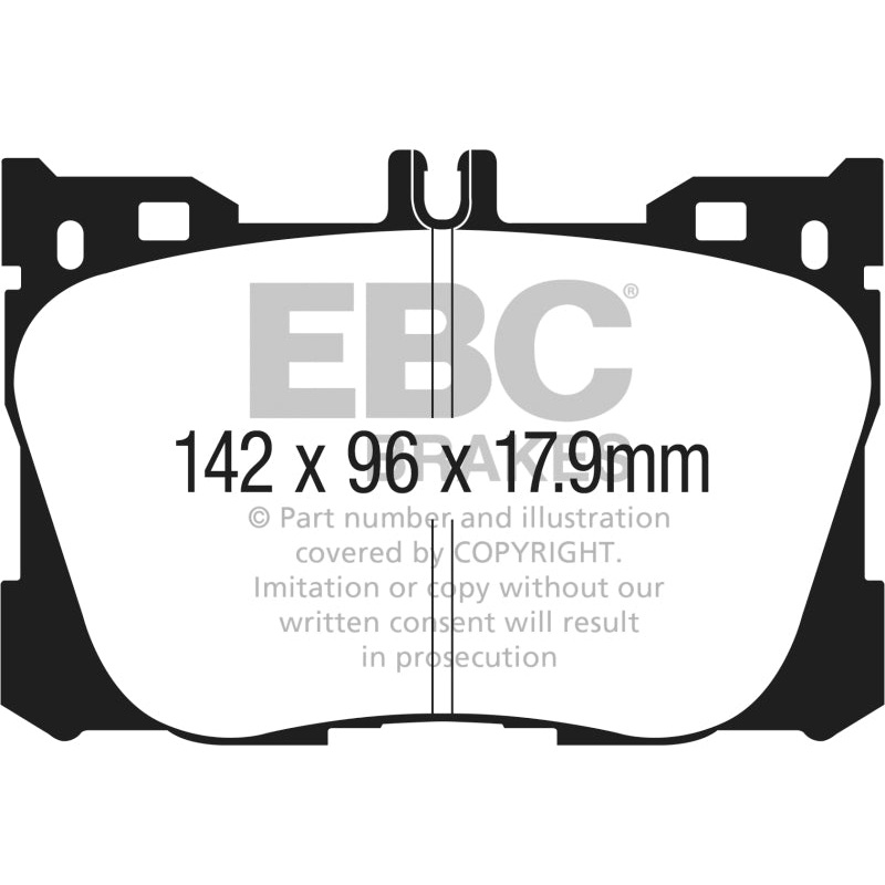 EBC 2017+ Mercedes-Benz E300 (W213) 2.0L Turbo Greenstuff Front Brake Pads